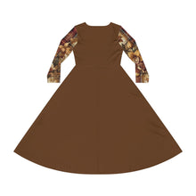 Load image into Gallery viewer, Women's Long Sleeve Dance Dress (AOP) Harmonic Bloom Plaid Collection