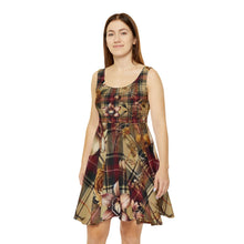 Load image into Gallery viewer, Women's Skater Dress (AOP) Harmonic Bloom Plaid Collection
