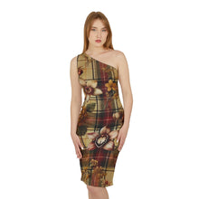 Load image into Gallery viewer, Shoulder Dress (AOP) Harmonic Bloom Plaid Collection