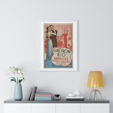 Load image into Gallery viewer, Premium Framed Vertical Poster Girl From Rio V P L x Wright, Butler & Co