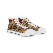Load image into Gallery viewer, Men's High Top Sneakers Harmonic Bloom Plaid Collection