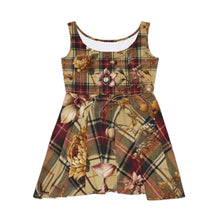 Load image into Gallery viewer, Women's Skater Dress (AOP) Harmonic Bloom Plaid Collection