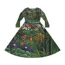 Load image into Gallery viewer, Women's Long Sleeve Dance Dress (AOP) The Great Indian Safari VPL SS24