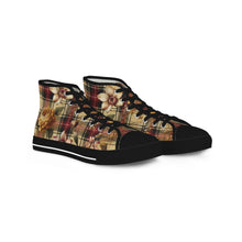 Load image into Gallery viewer, Men's High Top Sneakers Harmonic Bloom Plaid Collection