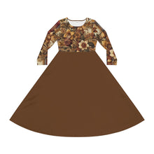 Load image into Gallery viewer, Women's Long Sleeve Dance Dress (AOP) Harmonic Bloom Plaid Collection