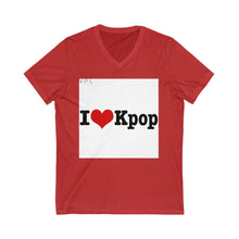 Load image into Gallery viewer, Unisex Jersey Short Sleeve V-Neck Tee