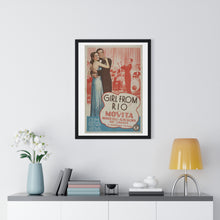 Load image into Gallery viewer, Premium Framed Vertical Poster Girl From Rio V P L x Wright, Butler & Co