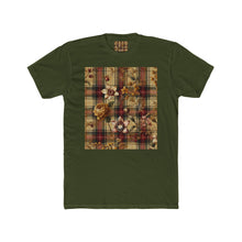 Load image into Gallery viewer, Unisex Cotton Crew Tee Harmonic Bloom Plaid Collection