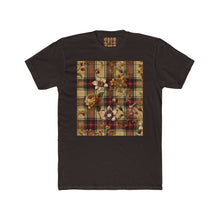 Load image into Gallery viewer, Unisex Cotton Crew Tee Harmonic Bloom Plaid Collection