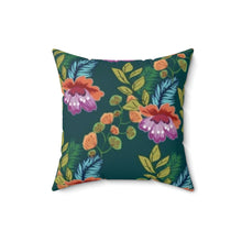 Load image into Gallery viewer, Faux Suede Square Pillow Floral