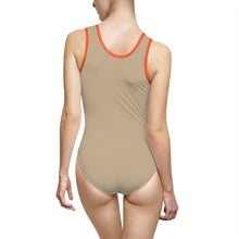 Load image into Gallery viewer, V P L Women's Classic One-Piece Swimsuit Caramel