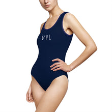 Load image into Gallery viewer, V P L Women's Classic One-Piece Swimsuit Navy