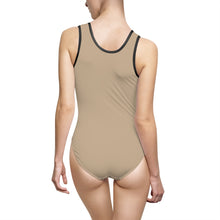 Load image into Gallery viewer, V P L Women's Classic One-Piece Swimsuit Caramel