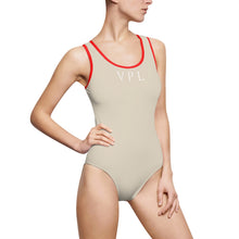 Load image into Gallery viewer, V P L Women's Classic One-Piece Swimsuit Buttercream