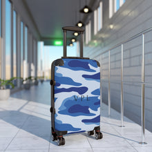 Load image into Gallery viewer, Cabin Suitcase Blue Camouflage