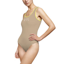 Load image into Gallery viewer, V P L Women's Classic One-Piece Swimsuit Caramel