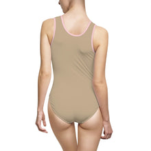Load image into Gallery viewer, V P L Women's Classic One-Piece Swimsuit Caramel