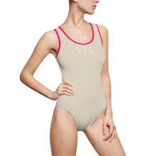 Load image into Gallery viewer, V P L Women's Classic One-Piece Swimsuit Buttercream