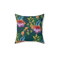 Load image into Gallery viewer, Faux Suede Square Pillow Floral