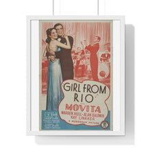 Load image into Gallery viewer, Premium Framed Vertical Poster Girl From Rio   V P L x Wright, Butler &amp; Co
