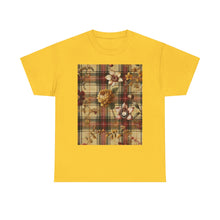 Load image into Gallery viewer, Unisex Heavy Cotton Tee Harmonic Bloom Plaid Collection
