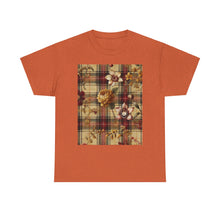 Load image into Gallery viewer, Unisex Heavy Cotton Tee Harmonic Bloom Plaid Collection
