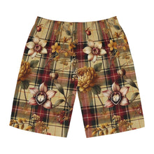 Load image into Gallery viewer, Men&#39;s Board Shorts (AOP) Harmonic Bloom Plaid Collection
