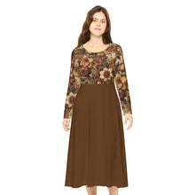 Load image into Gallery viewer, Women&#39;s Long Sleeve Dance Dress (AOP)  Harmonic Bloom Plaid Collection
