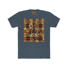 Load image into Gallery viewer, Unisex Cotton Crew Tee Harmonic Bloom Plaid Collection
