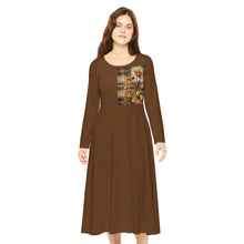 Load image into Gallery viewer, Women&#39;s Long Sleeve Dance Dress (AOP)  Harmonic Bloom Plaid Collection
