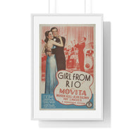 Premium Framed Vertical Poster Girl From Rio   V P L x Wright, Butler & Co