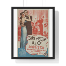 Load image into Gallery viewer, Premium Framed Vertical Poster Girl From Rio   V P L x Wright, Butler &amp; Co
