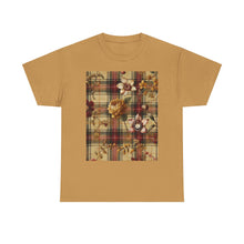 Load image into Gallery viewer, Unisex Heavy Cotton Tee Harmonic Bloom Plaid Collection
