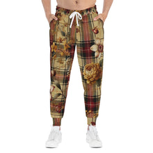 Load image into Gallery viewer, Athletic Joggers (AOP) Harmonic Bloom Plaid Collection

