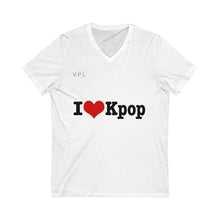 Load image into Gallery viewer, Unisex Jersey Short Sleeve V-Neck Tee
