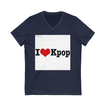 Load image into Gallery viewer, Unisex Jersey Short Sleeve V-Neck Tee

