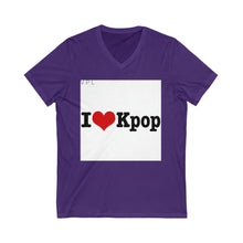 Load image into Gallery viewer, Unisex Jersey Short Sleeve V-Neck Tee
