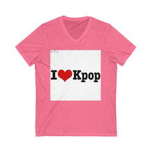 Load image into Gallery viewer, Unisex Jersey Short Sleeve V-Neck Tee
