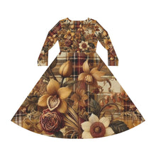 Load image into Gallery viewer, Women&#39;s Long Sleeve Dance Dress (AOP)
