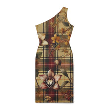 Load image into Gallery viewer, Shoulder Dress (AOP)  Harmonic Bloom Plaid Collection

