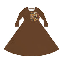 Load image into Gallery viewer, Women&#39;s Long Sleeve Dance Dress (AOP)  Harmonic Bloom Plaid Collection
