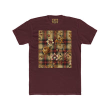 Load image into Gallery viewer, Unisex Cotton Crew Tee Harmonic Bloom Plaid Collection
