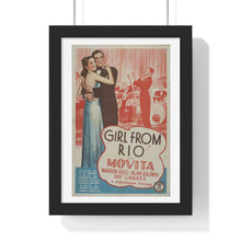 Load image into Gallery viewer, Premium Framed Vertical Poster Girl From Rio   V P L x Wright, Butler &amp; Co
