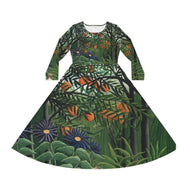 Women's Long Sleeve Dance Dress (AOP) The Great Indian Safari VPL SS24