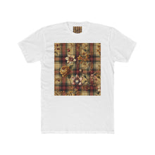 Load image into Gallery viewer, Unisex Cotton Crew Tee Harmonic Bloom Plaid Collection
