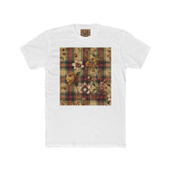Unisex Cotton Crew Tee Harmonic Bloom Plaid Collection