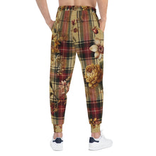 Load image into Gallery viewer, Athletic Joggers (AOP) Harmonic Bloom Plaid Collection
