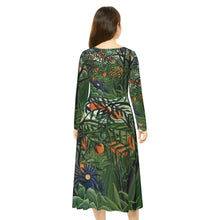 Load image into Gallery viewer, Women&#39;s Long Sleeve Dance Dress (AOP) The Great Indian Safari VPL SS24
