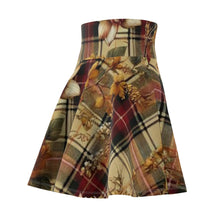 Load image into Gallery viewer, Women&#39;s Skater Skirt (AOP)  Harmonic Bloom Plaid Collection
