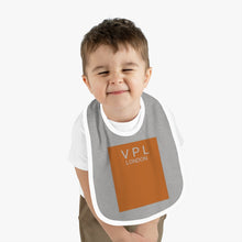 Load image into Gallery viewer, Baby Contrast Trim Jersey Bib Autumn Maple
